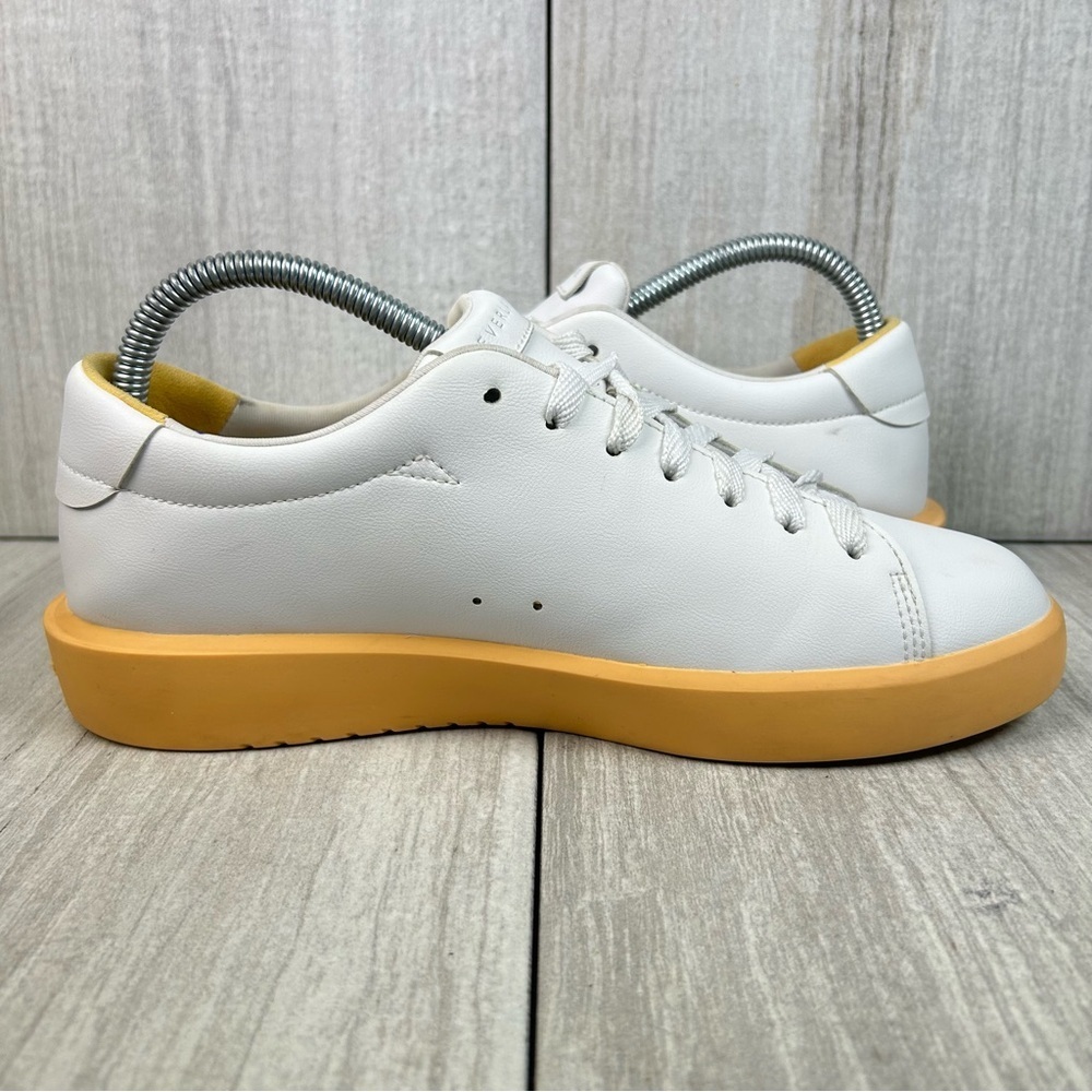 Everlane The ReLeather Tennis Court White Leather Sneaker Shoe Womens Size 8 - Picture 4 of 11